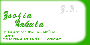zsofia makula business card